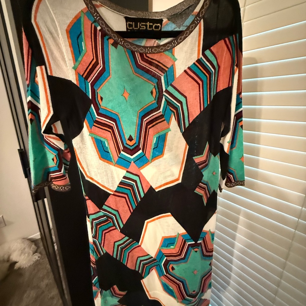 Custo Barcelona Multicolor Geometric Top